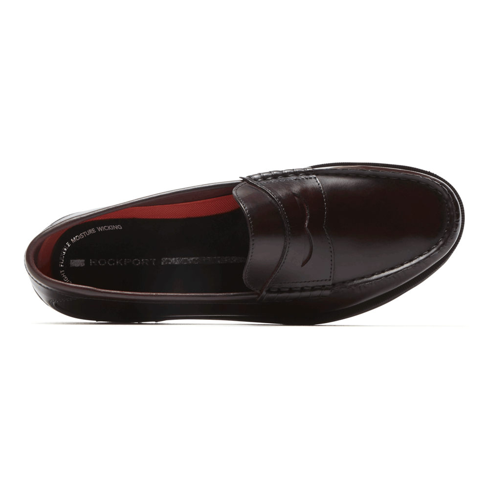 Rockport Singapore Mens Loafers - Modern Prep Penny Burgundy - LJ0718564